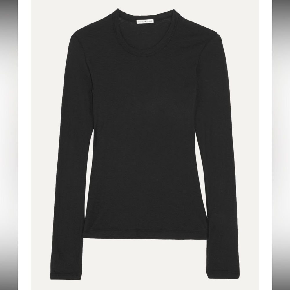 NWT James Perse Black Long Sleeve Shirt Top Size 3 or M / L (medium / large)